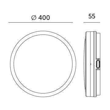LED-Deckenleuchte für Badezimmer LED/36W/230V 3000/4000/6500K IP65 d 40 cm weiß