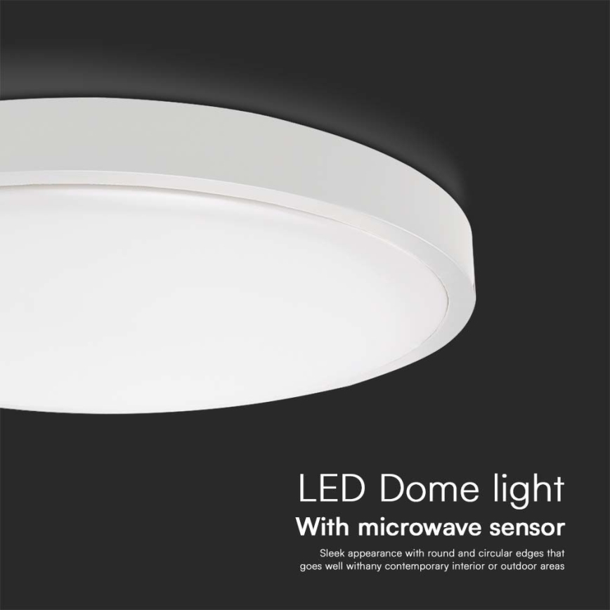 LED-Deckenleuchte für Badezimmer mit Sensor LED/24W/230V IP44 4000K d 35 cm weiß + Fernbedienung