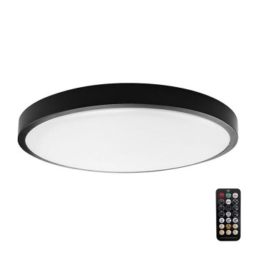 LED-Deckenleuchte für Badezimmer mit Sensor SAMSUNG CHIP LED/36W/230V IP44 4000K d 42 cm schwarz + Fernbedienung