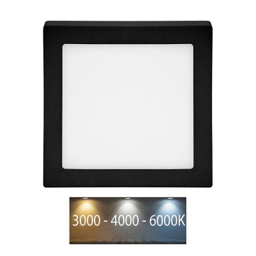 LED-Deckenleuchte für Badezimmer RAFA LED/12W/230V 3000/4000/6000K 17x17 cm IP44 schwarz