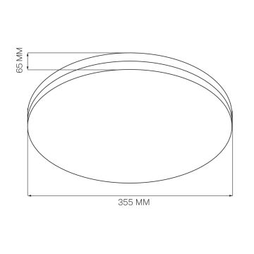 LED-Deckenleuchte fürs Badezimmer MOON LED/18W/230V schwarz IP44