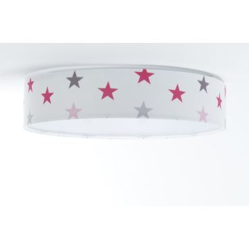 LED-Deckenleuchte GALAXY KIDS LED/24W/230V Sterne weiß/pink/grau