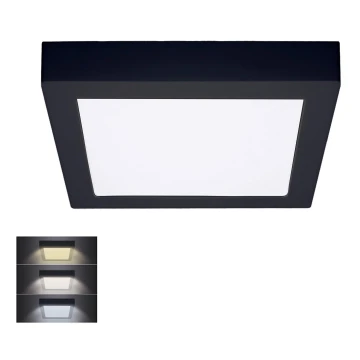 LED-Deckenleuchte LED/18W/230V 3000/4000/6000K schwarz eckig