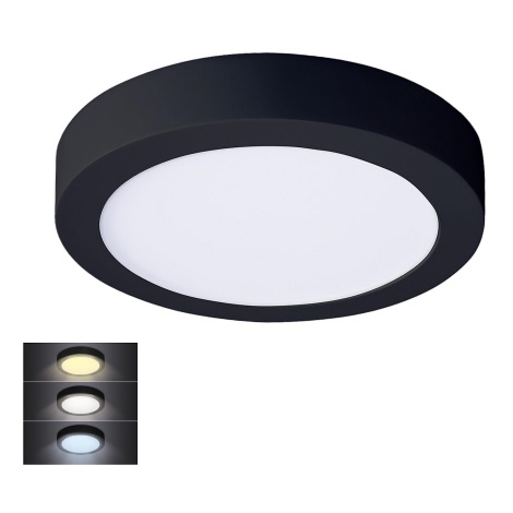 LED-Deckenleuchte LED/18W/230V 3000/4000/6000K schwarz rund