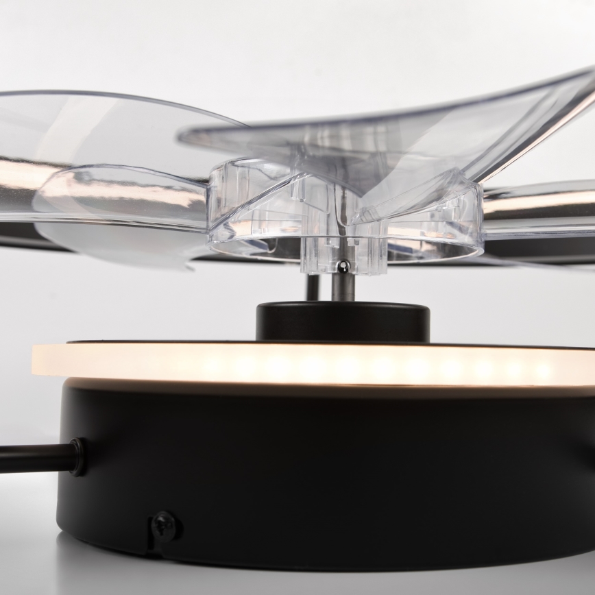 Dimmbare LED-Deckenleuchte mit Ventilator FARGO LED/37W/230V schwarz + Fernbedienung