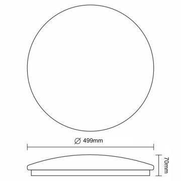 Dimmbare LED-Deckenleuchte OPAL LED/48W/230V 3000-6500K + Fernbedienung