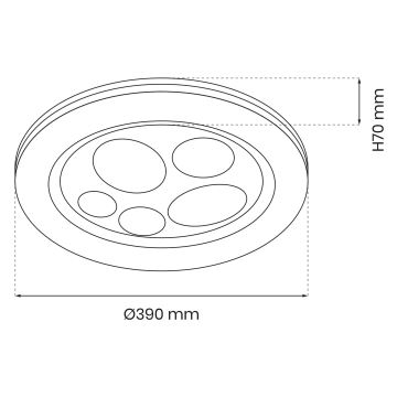 LED Dimmbare Deckenleuchte BUBBLES LED/48W/230V + FB