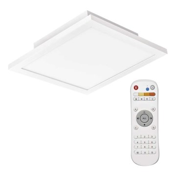 LED Dimmbare Deckenleuchte LED/20W/230V + Fernbedienung quadratisch