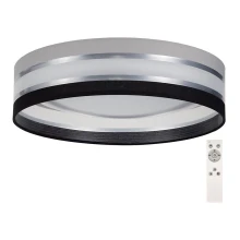 LED Dimmbare Deckenleuchte SMART CORAL LED/24W/230V schwarz/grau + Fernbedienung
