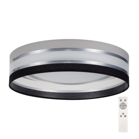 LED Dimmbare Deckenleuchte SMART CORAL LED/24W/230V schwarz/grau + Fernbedienung
