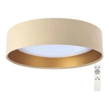 LED Dimmbare Deckenleuchte SMART GALAXY LED/24W/230V beige/gold + Fernbedienung