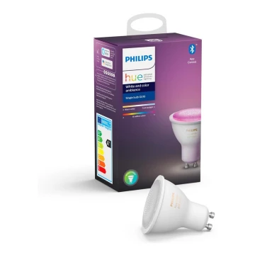 LED  Dimmbare Glühbirne Philips Hue WHITE AND COLOR AMBIANCE GU10/5,7W/230V 2000-6500K