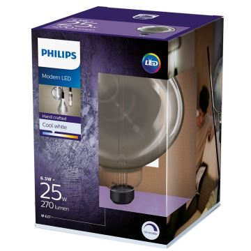 LED dimmbare Glühlampe SMOKY VINTAGE Philips G200 E27/6,5W/230V 4000K