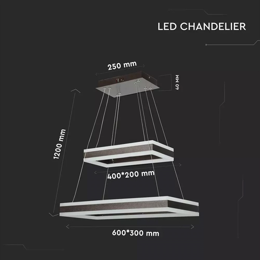 LED dimmbare Hängeleuchte 2xLED/115W/230V