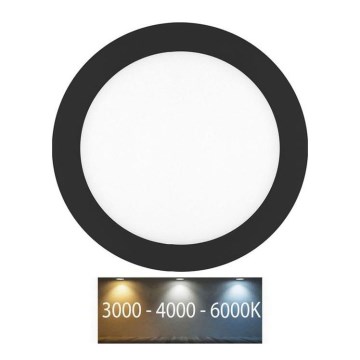 LED-Einbauleuchte für Badezimmer LADA LED/12W/230V 3000/4000/6000K d 17 cm IP44 schwarz