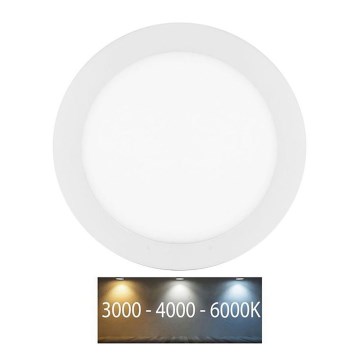 LED-Einbauleuchte für Badezimmer LADA LED/18W/230V 3000/4000/6000K d 22 cm IP44 weiß