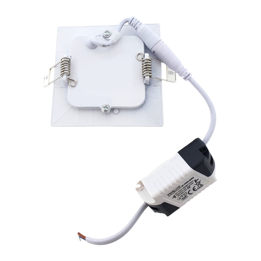 LED-Einbauleuchte QTEC LED/3W/230V 6500K 8,3x8,3 cm