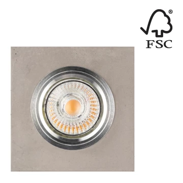 LED-Einbauleuchte VITAR 1xGU10/5W/230V CRI 90 Beton – FSC-zertifiziert