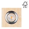 LED-Einbauleuchte VITAR 1xGU10/5W/230V Stein – FSC-zertifiziert