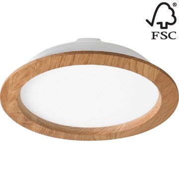 LED-Einbauleuchte WOODY SPOT LED/23,5W/230V 4000K Eiche ø 23,5 cm