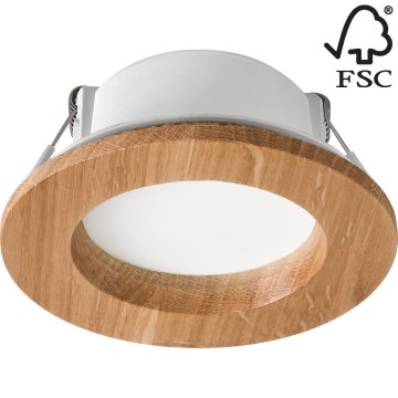 LED-Einbauleuchte WOODY SPOT LED/5,5W/230V 4000K Eiche ø 10 cm