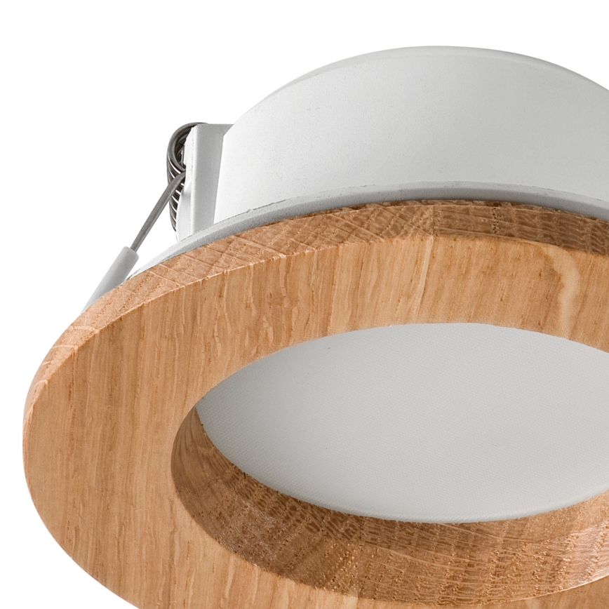 LED-Einbauleuchte WOODY SPOT LED/5,5W/230V 4000K Eiche ø 10 cm