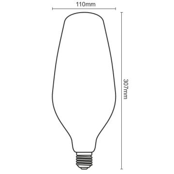 LED-Glühbirne FILAMENT BUMPED SMOKE BT110 E27/4W/230V 2000K