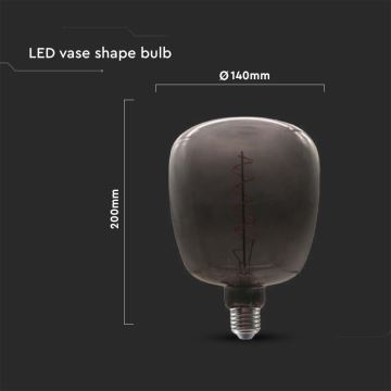 LED-Glühbirne FILAMENT E27/4W/230V schwarz