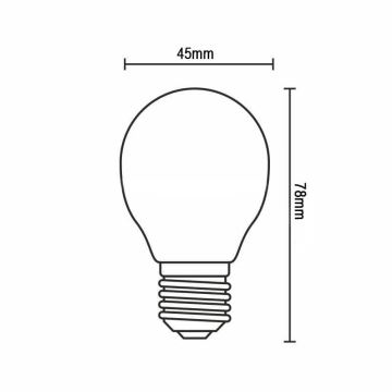 LED-Glühbirne FILAMENT G45 E14/4W/230V 3000K