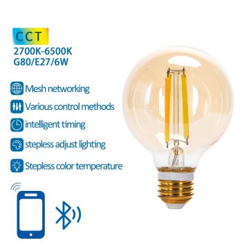 LED-Glühbirne FILAMENT G80 E27/6W/230V 2700-6500K - Aigostar
