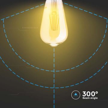 LED Glühbirne FILAMENT ST64 E27/6W/230V 2200K