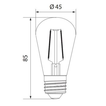 LED-Glühbirne LEDSTAR CLASIC ST45 E27/1W/230V 3000K