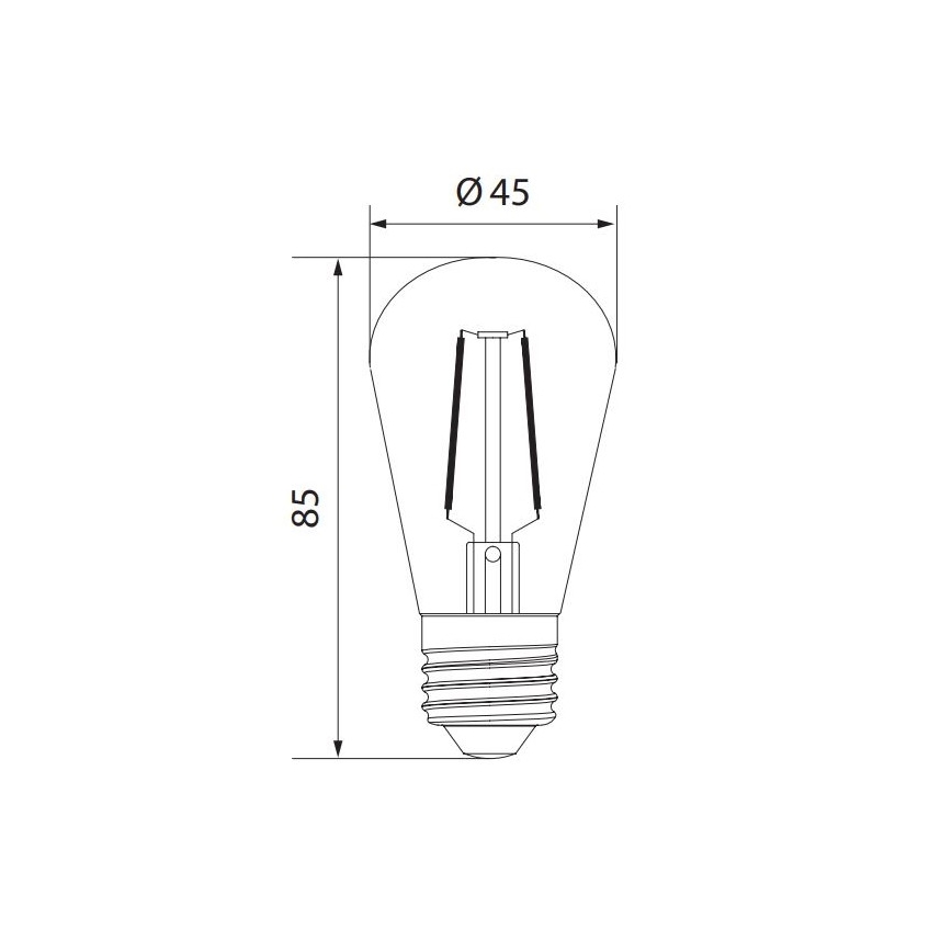 LED-Glühbirne LEDSTAR CLASIC ST45 E27/1W/230V 3000K