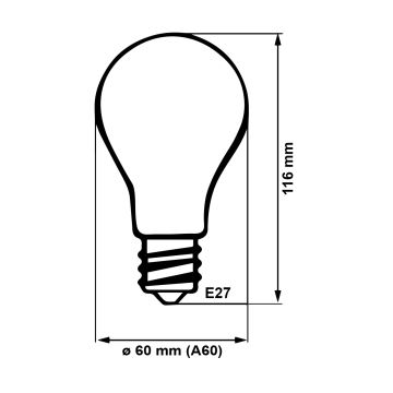 LED Glühbirne PALLADIUM E27/12W/230V 2700K