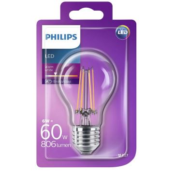 LED Glühbirne Philips E27/6W/230V