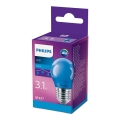 LED-Glühbirne  Philips P45 E27/3,1W/230V blau