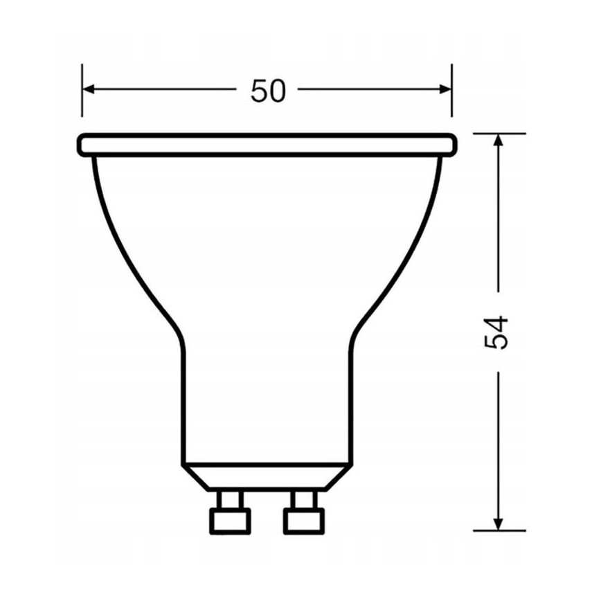 LED Glühbirne VALUE PAR16 GU10/4,5W/230V 2700K 36° - Ledvance