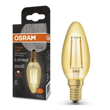 LED-Glühbirne VINTAGE E14/2,5W/230V 2400K - Osram