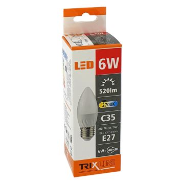 LED-Glühlampe C35 E27/6W/230V 2700K