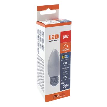 LED-Glühlampe C35 E27/8W/230V 2700K