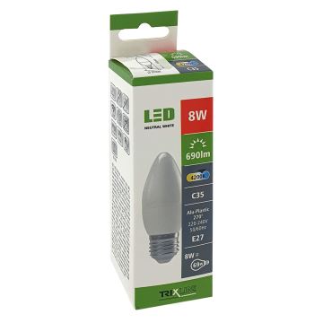 LED-Glühlampe C35 E27/8W/230V 4200K