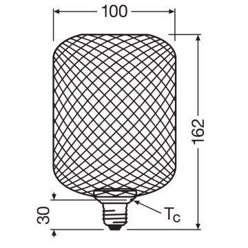 LED-Glühlampe DECOR FLAT E27/3,5W/230V 2700K golden - Osram