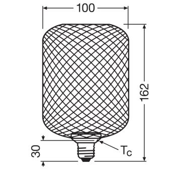 LED-Glühlampe DECOR FLAT E27/3,5W/230V 2700K schwarz - Osram