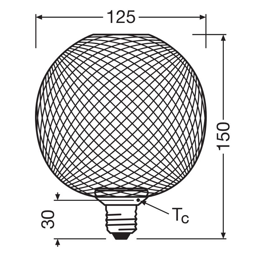 LED-Glühlampe DECOR FLAT G125 E27/3,5W/230V 2700K golden - Osram