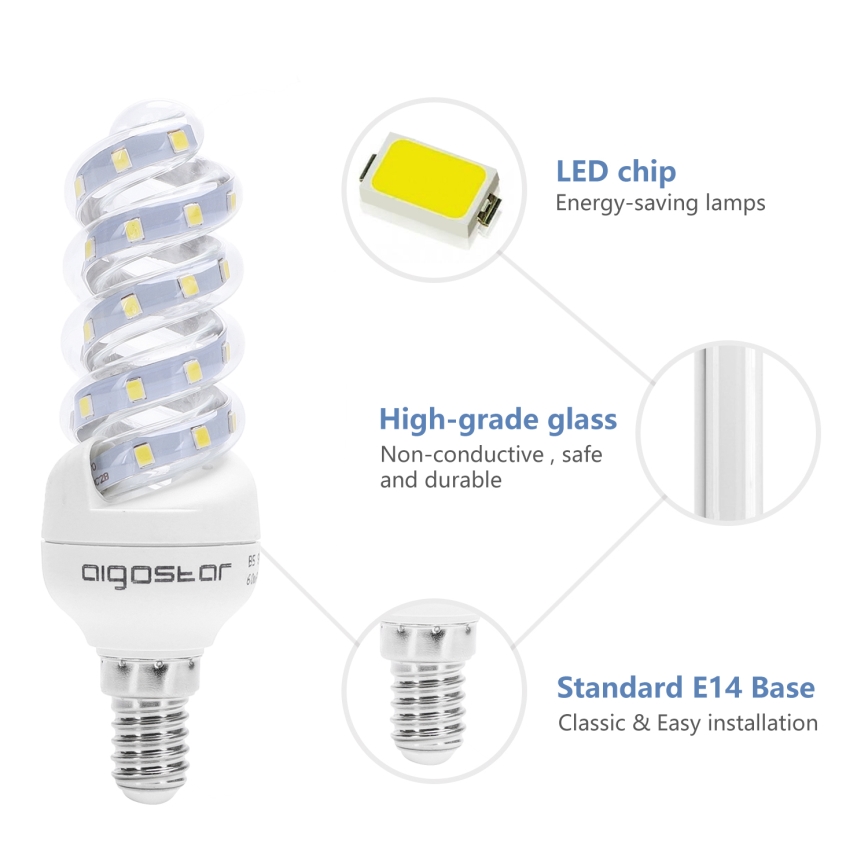 LED-Glühlampe E14/7W/230V 6500K - Aigostar