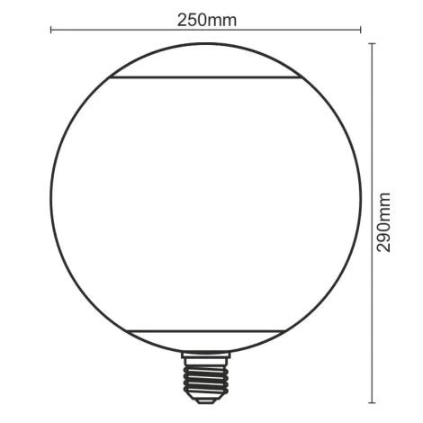 LED-Glühlampe FILAMENT SMOKE G250 E27/4W/230V 1800K