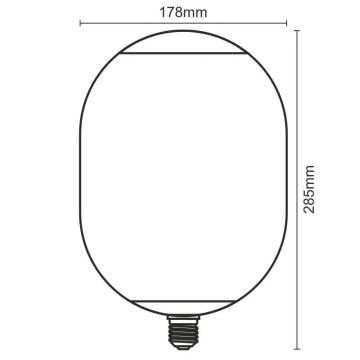 LED-Glühlampe FILAMENT SMOKE T178 E27/4W/230V 1800K