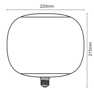 LED-Glühlampe FILAMENT SMOKE T220 E27/4W/230V 1800K