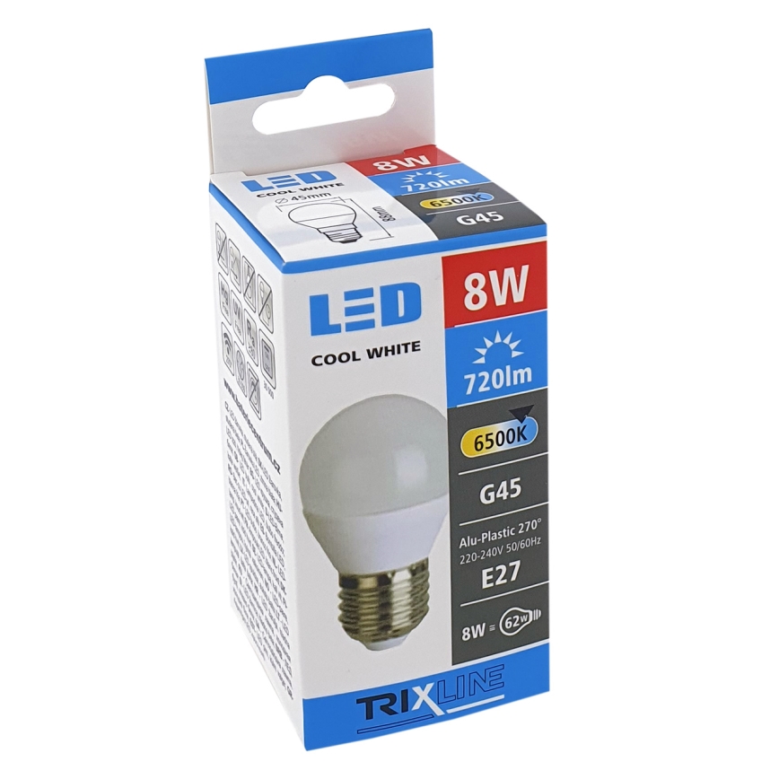 LED-Glühlampe G45 E27/8W/230V 6500K