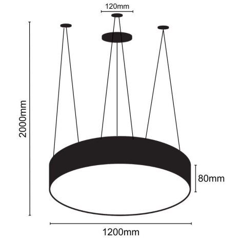 LED-Hängeleuchte an Schnur LED/150W/230V 4000K d 120 cm